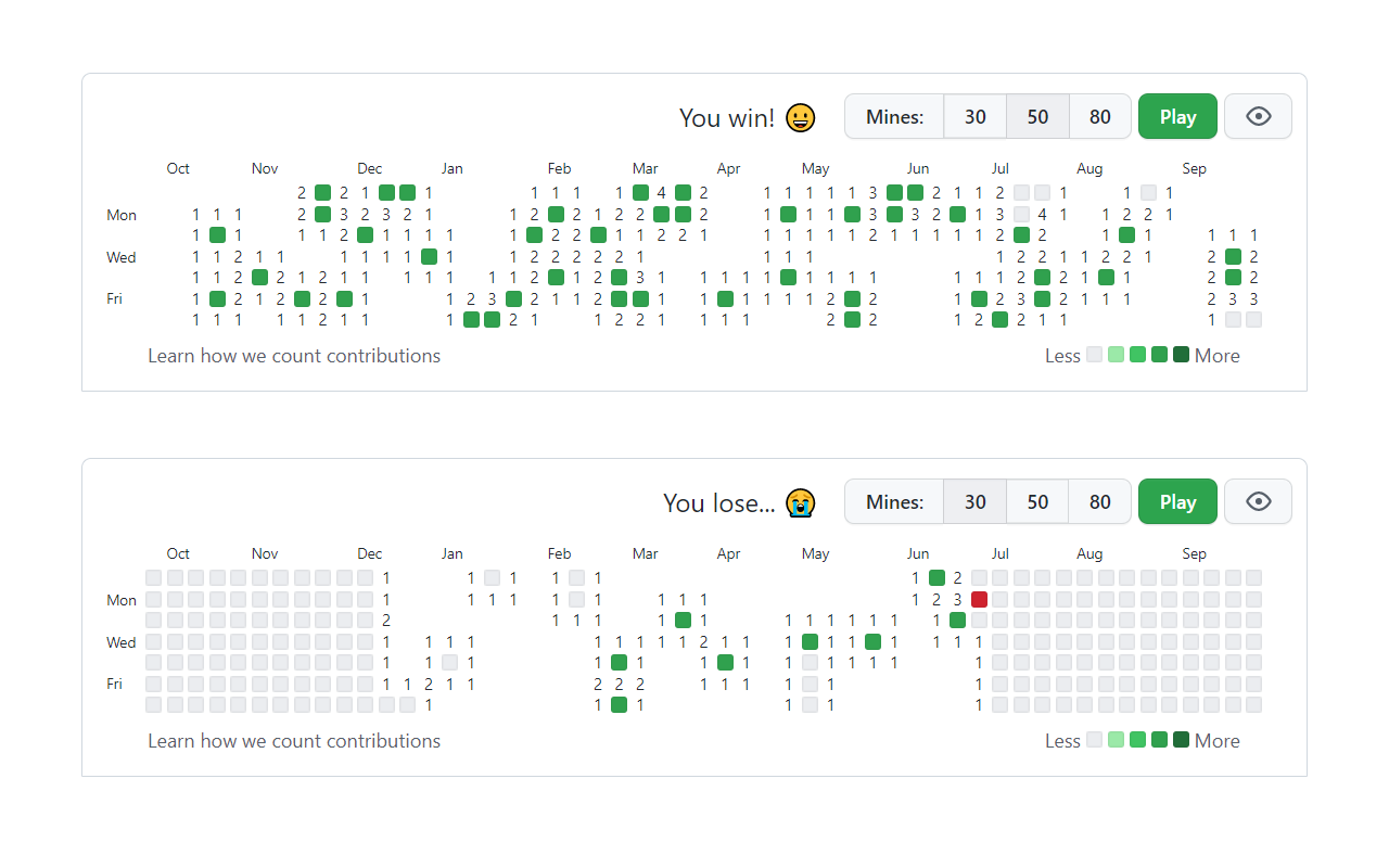 GitHub Minesweeper Preview image 1