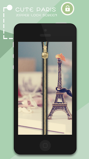 Cute Paris Wallpaper Zipper