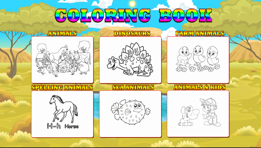 48 Animal Coloring Books Screen 1