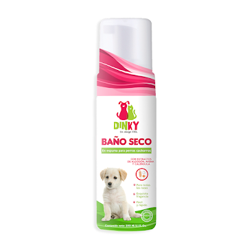 Baño Seco Dinky Espuma Perro Cachorro x 200 ml  