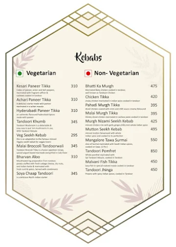 The Chhat bar & Kitchen menu 