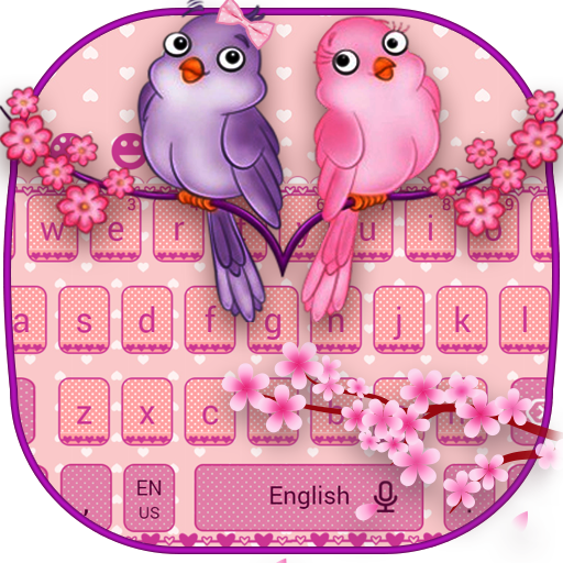 Cute Pink Lovebirds Keyboard Aplicații Pe Google Play