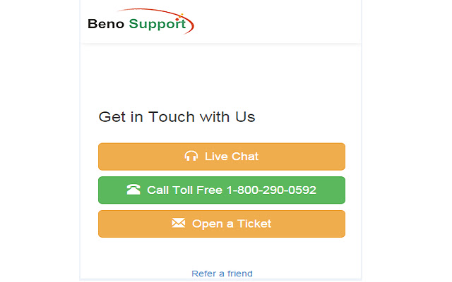 BenoSupport Quick Support chrome extension