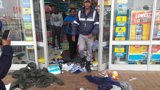 Pep Store in Freedom Park was looted on Monday. Picture Credit: Thulani Mbele