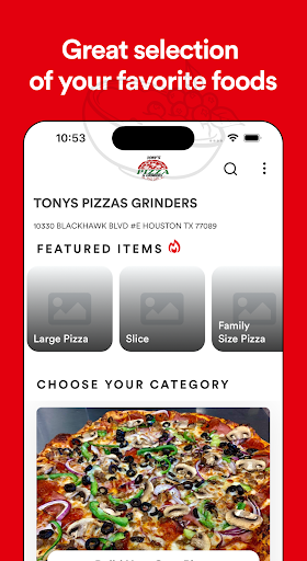 Screenshot TONYS PIZZA AND GRINDERS