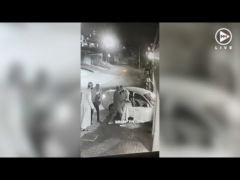 A group of brazen armed robbers pounced on unsuspecting men in Asherville, Durban on August 15 2018. CCTV footage shows the robbers stealing the victims’ possessions before making off with their Mercedes-Benz.