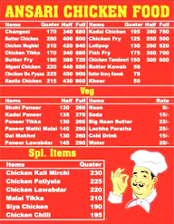 Ansari Chicken Food menu 3