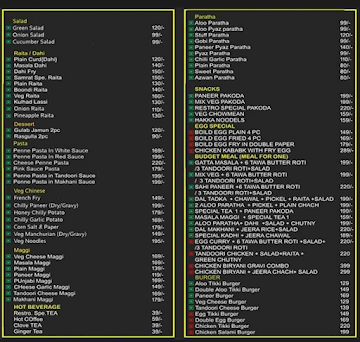 Bhola Bhandari Pizza Shop menu 