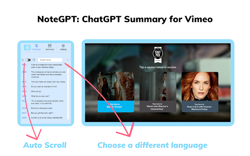 ChatGPT Video Summary for Vimeo