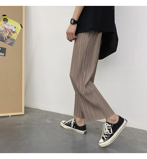 Title 21, Summer Mens Straight Drooping Wide-leg Pants. ...