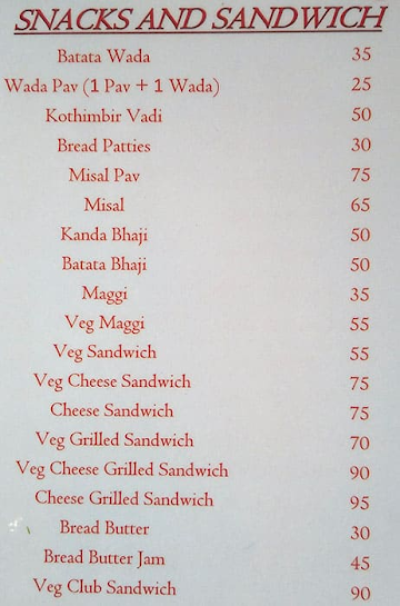 Potoba menu 