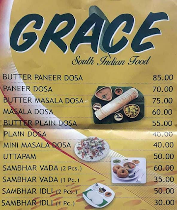 Grace  South Indian Food menu 