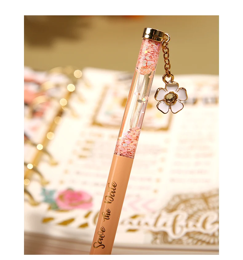 Stylo Noir Métal Pendentif Japonais Gel Couleur Bleu Noir et Stylo Couleur Écriture Fluide et Précise Parfait pour Dessin et Notes