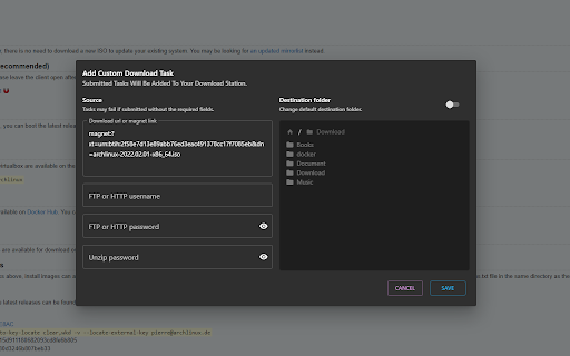 Download Station (client for Synology NAS)