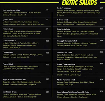 Saladdict menu 