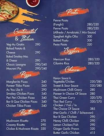 Desi Lane menu 