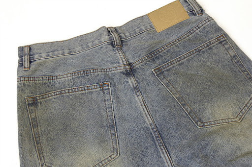 Title 6, Mens American-style dirty ripped jeans for a r...