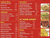 A1 Food Court menu 1