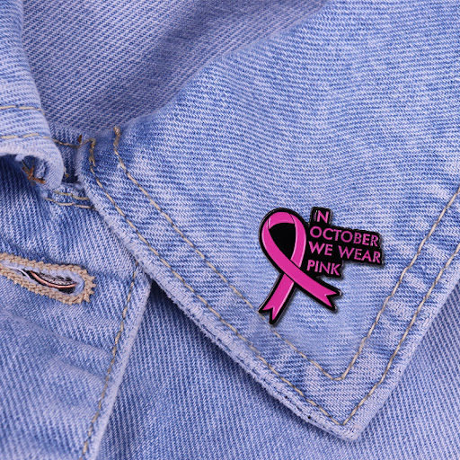 Title 1, Red ribbon badge identification pin brooch. Per...