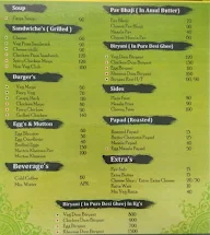 B & B Cafe & Restaurant menu 1