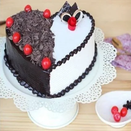 Black Forest Heart Shape Cake