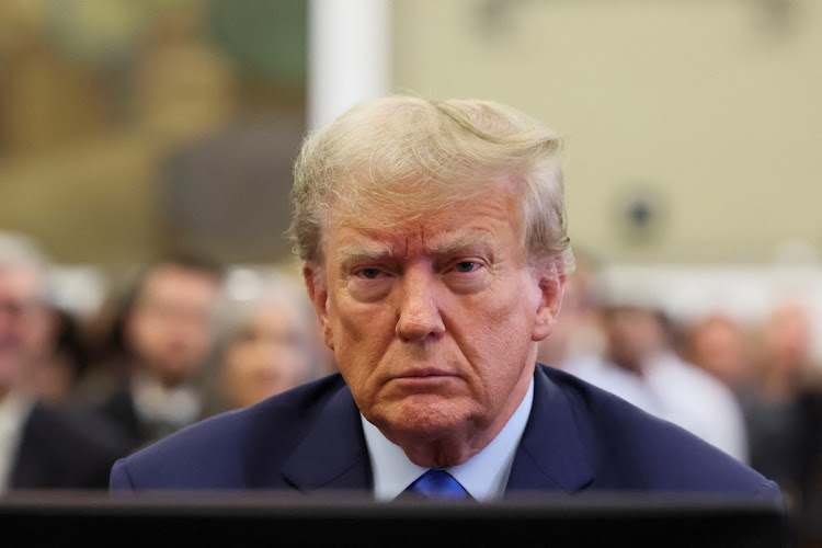 Former US president Donald Trump at a Manhattan court in New York. Picture: BRENDAN MCDERMID/REUTERS