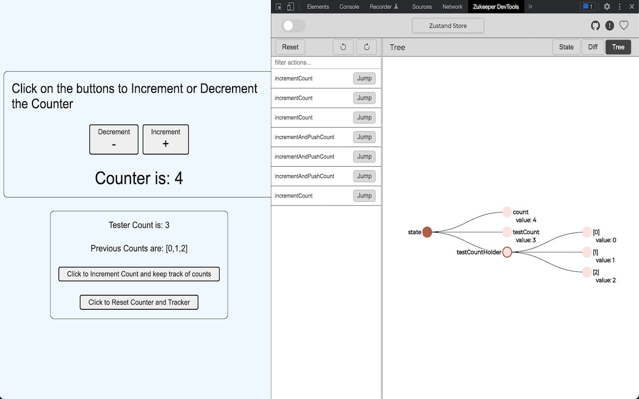 Zukeeper: Devtools for Zustand Preview image 3