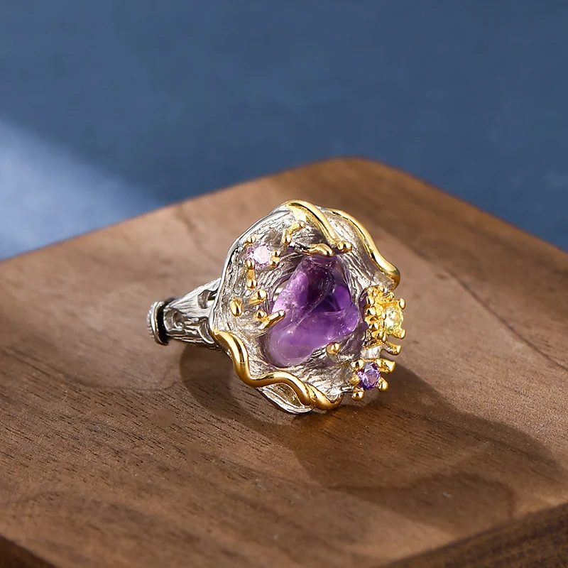 Title 4, S925 Silber Ring Italienisch Zweifarbig Damen. ...