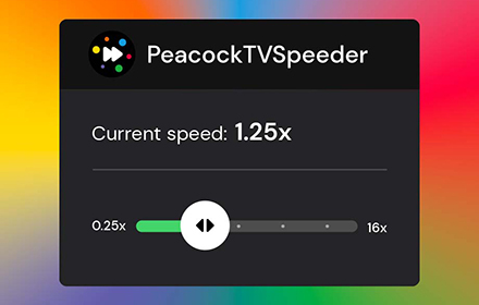 Peacock TV Speeder: adjust playback speed Preview image 0