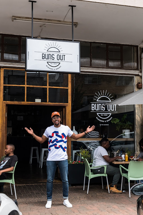 Masego 'Maps' Maponyane outside his restaurant, the only African establishment to feature on Bloomberg’s Best Burger Restaurants list in 2020.