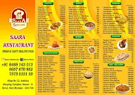 Saara resturant menu 1