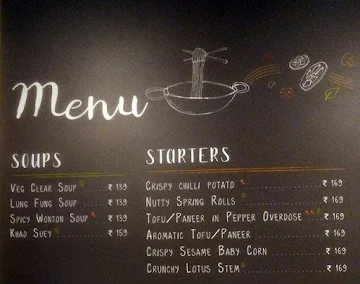 The Noodle Theory menu 