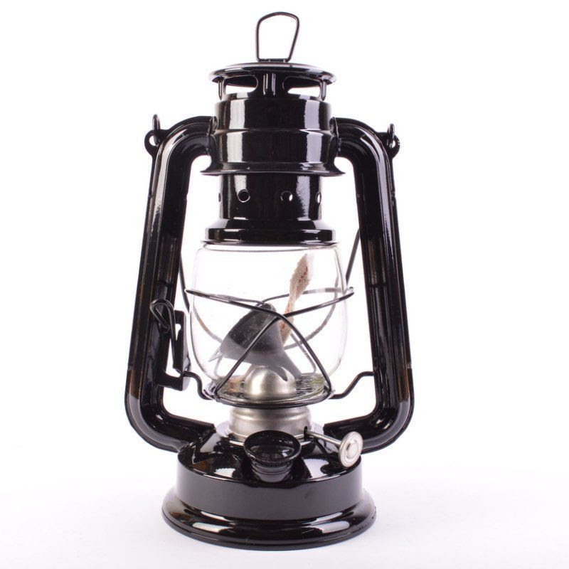 NEW Black 24cm Retro Oil Lantern Outdoor Camp Kerosene Paraffin