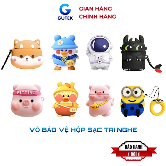 Vỏ Bao Đựng Bảo Vệ Tai Nghe Bluetooth Gutek Cs6 Case Silicon Sử Dụng Được Cho I11 I12