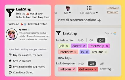 LinkStrip - Strip the 💩 from your LinkedIn feed small promo image