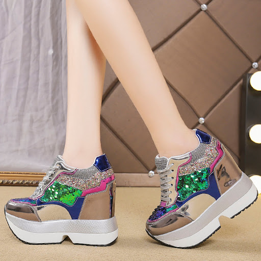 Title 4, Korean platform high heel casual shoes, sporty ...