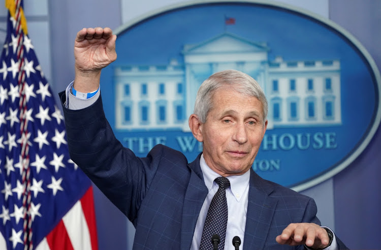 Anthony Fauci speaks about the Omicron coronavirus variant during a press briefing at the White House in Washington, the US, December 1 2021. Picture: KEVIN LAMARQUE/REUTERS