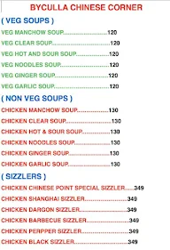 Byculla Chinese Corner menu 6