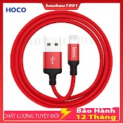 Dây Sạc Hoco X14 Chính Hãng Sạc Nhanh 2.4A Dây Dù Chống Đứt, Chống Dối Hỗ Trợ Truyền Dữ Liệu Tốc Độ Cao, Bảo Hành 12 Tháng