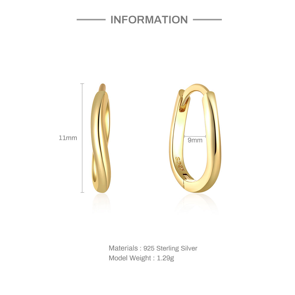 Title 5, Brincos femininos em prata S925 com design de o...