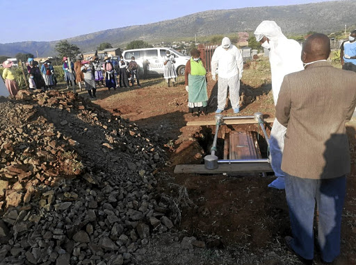 A 55-year-old man who died after contracting coronavirus was buried at the weekend at his village in Limpopo./SUPPLIED