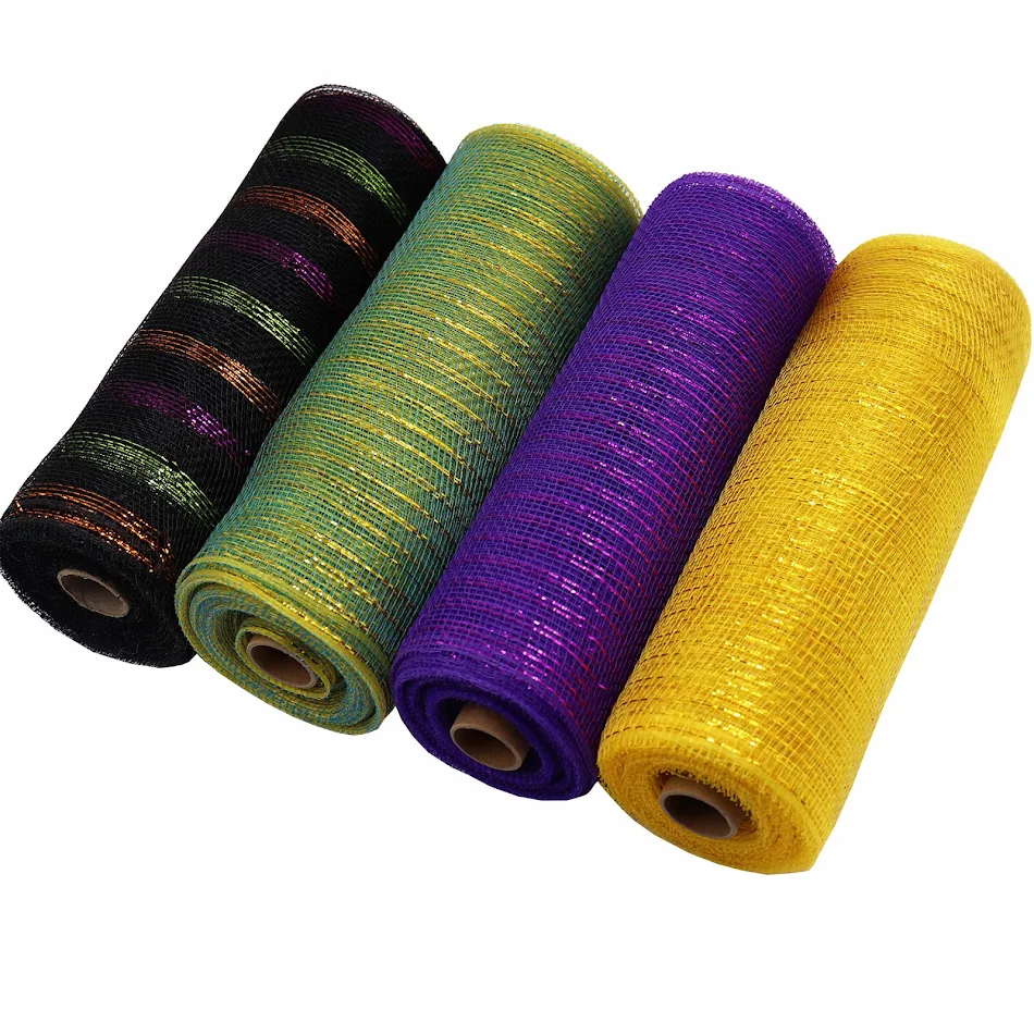 Decoratief mesh lint voor doe-het-zelf vakantiesfeer Creëer een feestelijke sfeer Perfect voor kerst en andere feestdagen Gemakkelijk te gebruiken en decoreren