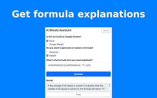 AI Sheets Assistant - For Excel & Sheets