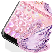 Pink Diamond Swan Keyboard  Icon