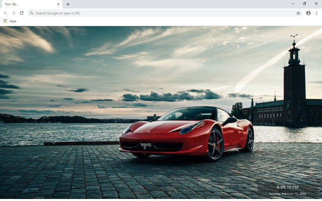 Ferrari Pininfarina Sergio New Tab Theme