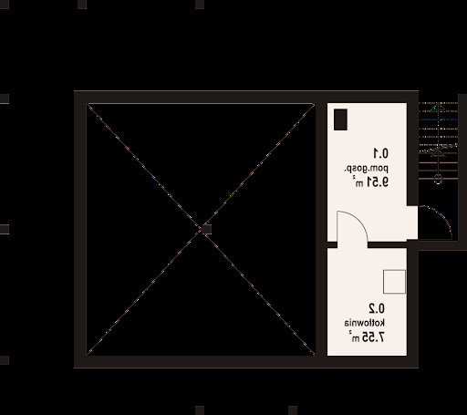 Modrzewo dw 39 - Rzut piwnicy