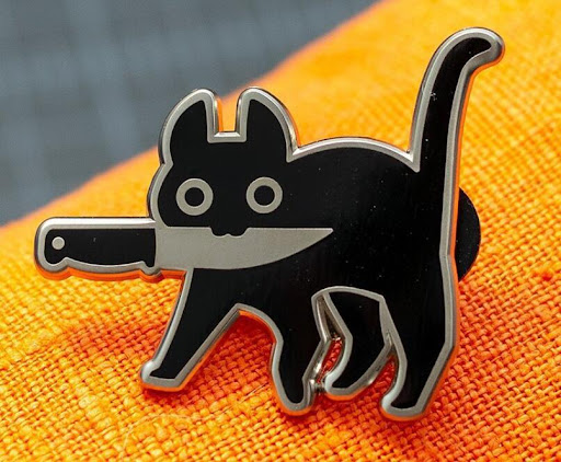 Title 3, Cowboy Badge Black Kitten Holding A Knife show ...