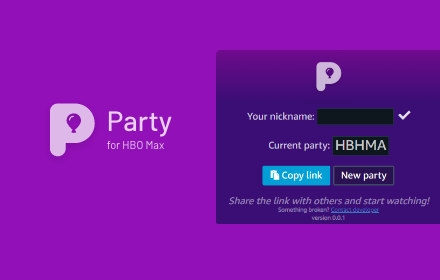 HBO Max Party: watch HBO together and chat chrome extension