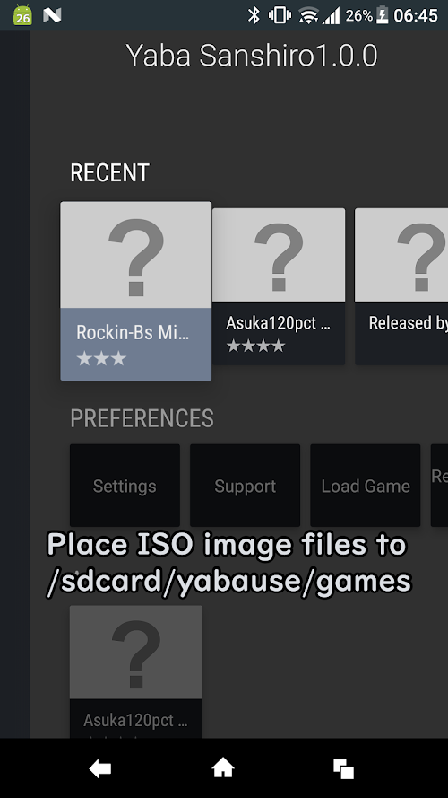 Android application Yaba Sanshiro - Sega Saturn Emulator screenshort
