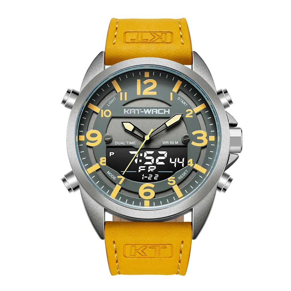 Leuchtende Quarz-Uhr für Damen und Herren. Dank Leuchtziffern auch im Dunkeln gut lesbar, wasserdicht und stilvolles Design.